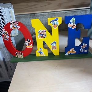 Mickeymouse Custom made 1 sign for candy table